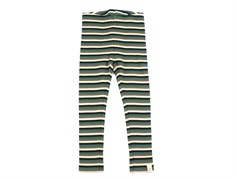 Petit Piao emerald green multi stribede leggings modal